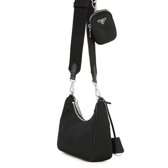 PRADA Re-Edition 2005 Re-Nylon Shoulder Bag Nylon Black 1BH204 - Picture 2 of 13